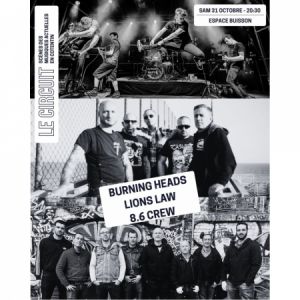 PUNK SUR CHERBOURG : BURNING HEADS + 8.6 CREW + LIONS LAW